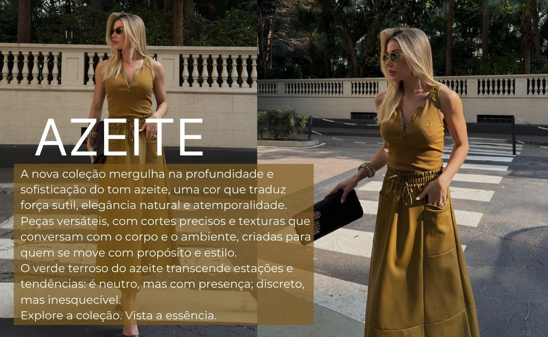 A nova cor da temporada: Azeite.