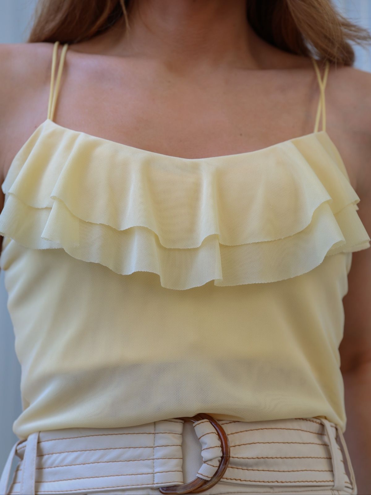 REGATA TULE BABADOS COM TOP INTERNO