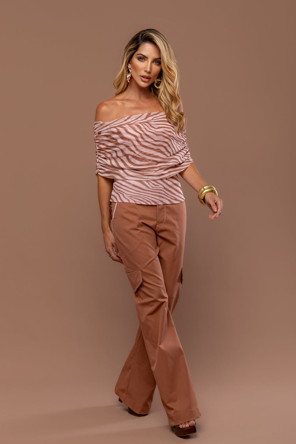 BLUSA OMBRO A OMBRO ANIMAL PRINT