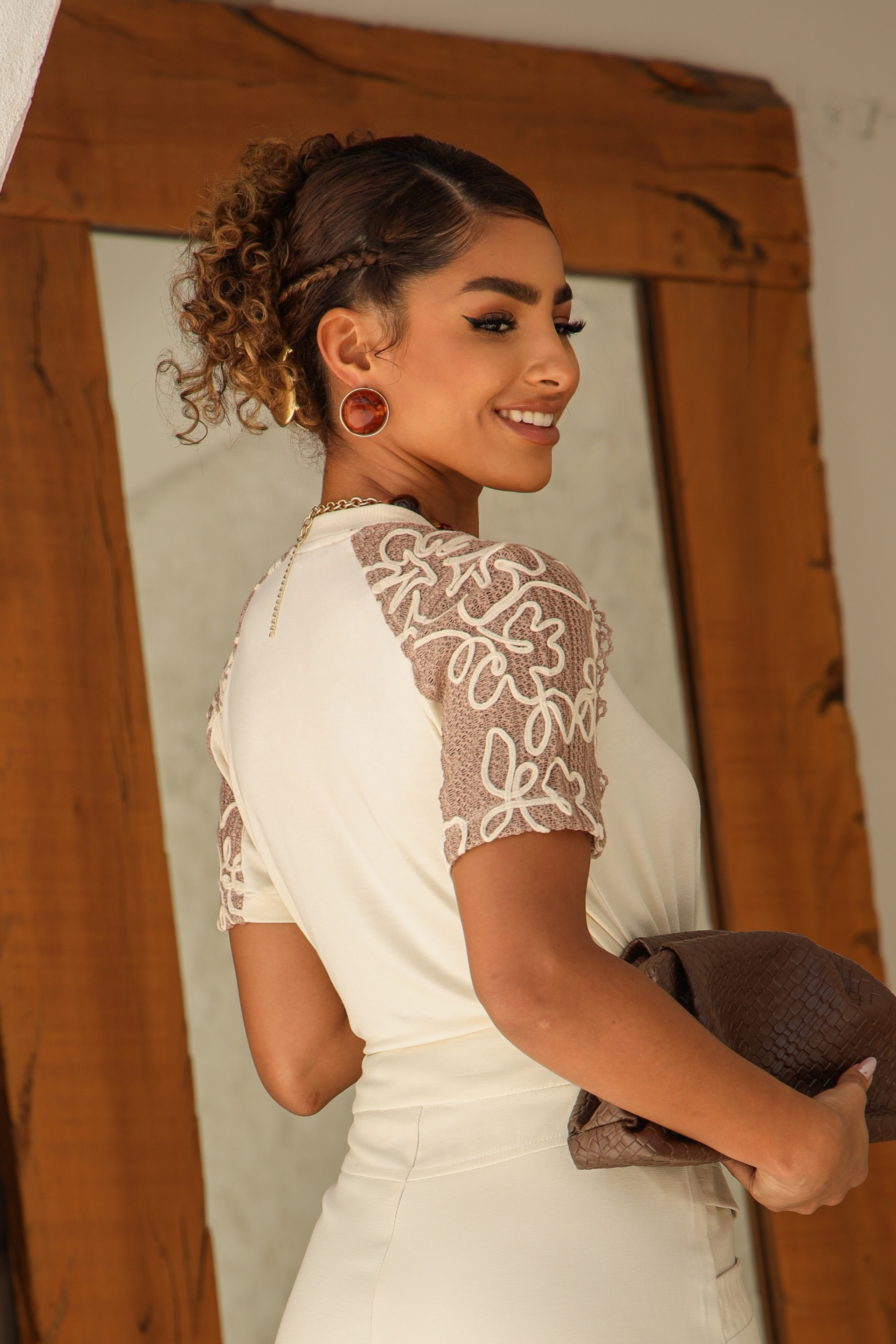 TSHIRT DE VISCOLYCRA COM CROCHET