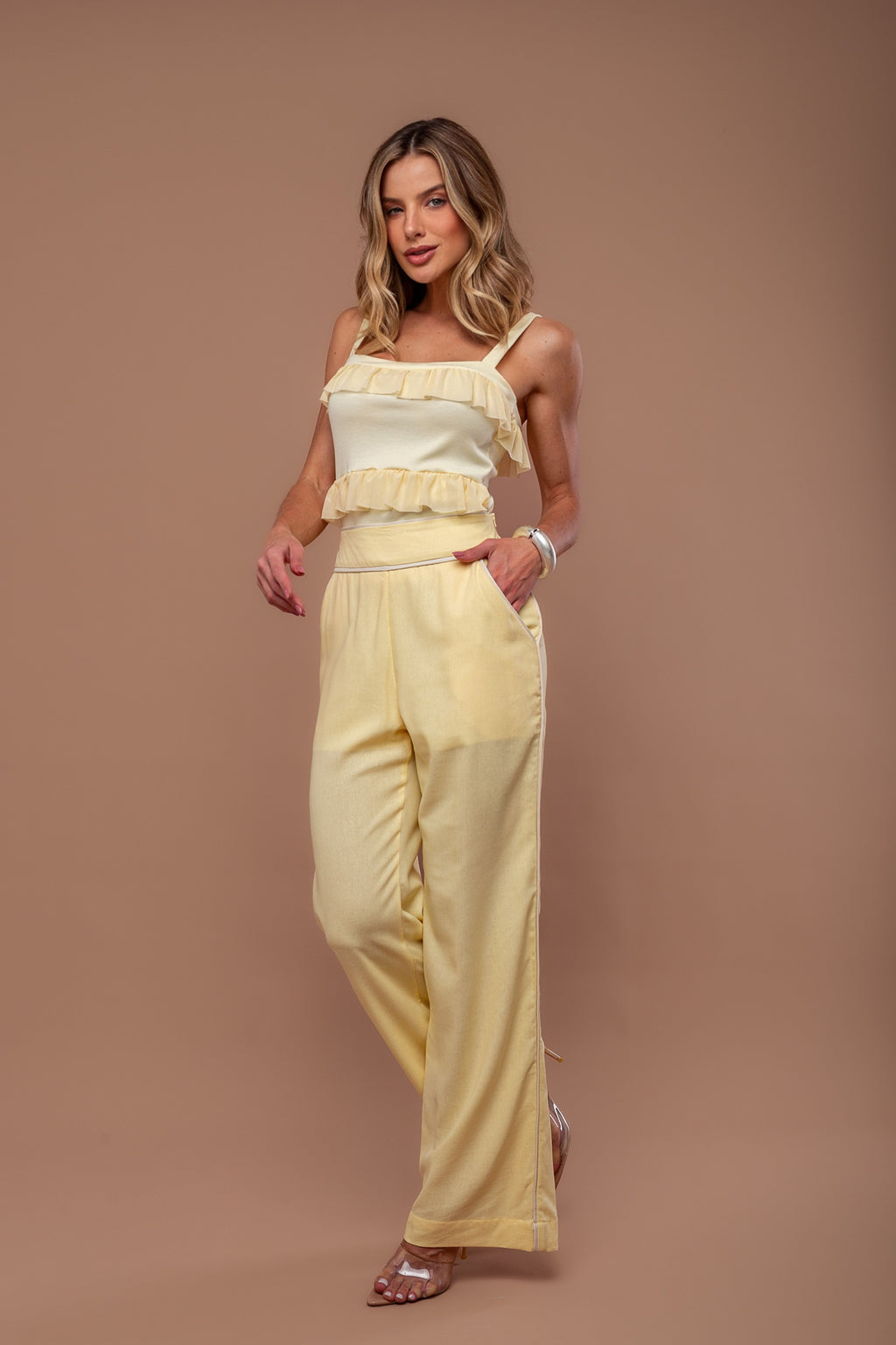 CALCA WIDE LEG COM VIVOS