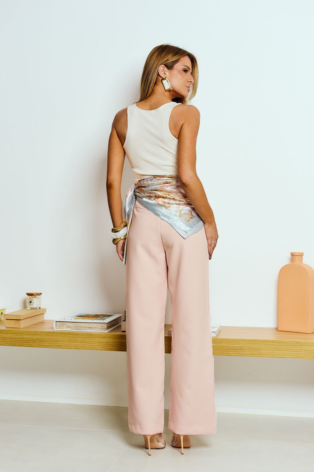 Calça Wide Leg Feminina Esportiva com Vivo Lateral Iorgute | Clubsoda