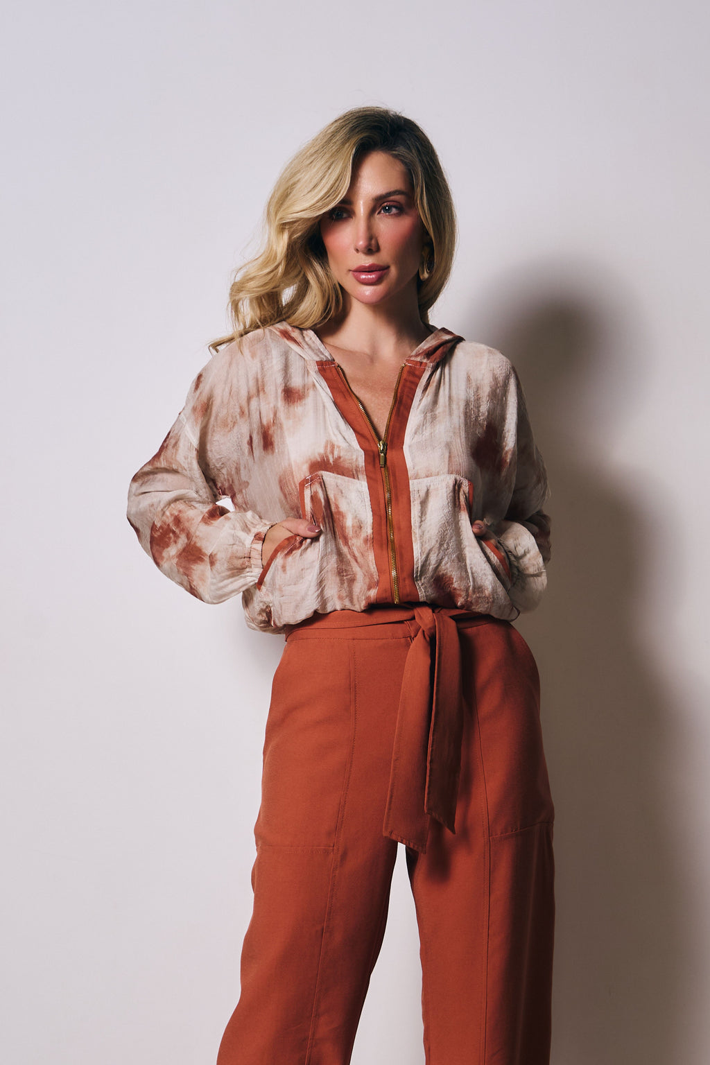 JAQUETA BOMBER SILK CRISTAL TRANSPARENCIA