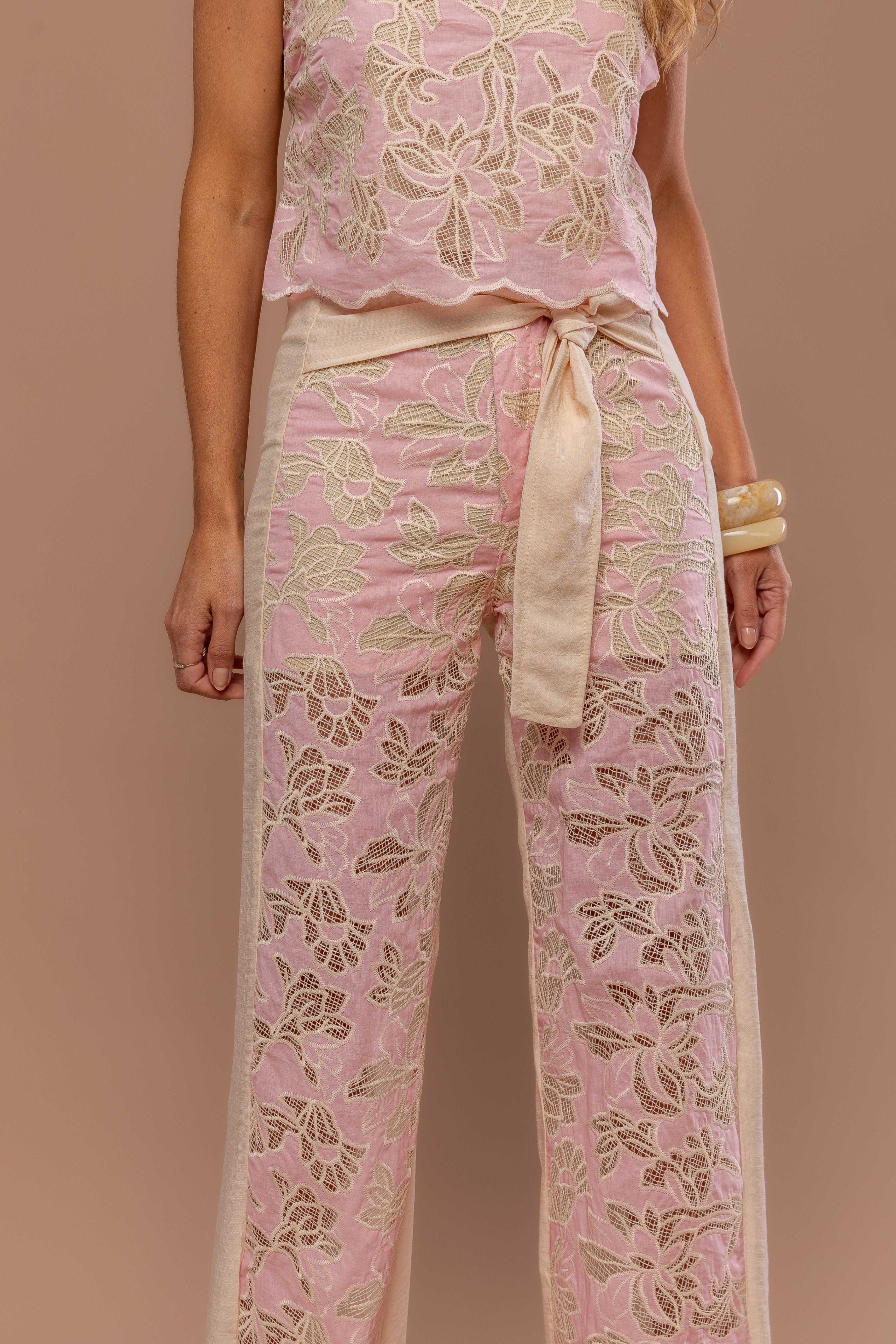 CONJUNTO LAISE ROSA COM CREPE